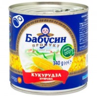 Кукурудза цукрова консервована ключ ж/б Бабусин продукт 340 г