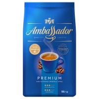 Кофе натуральный жареный в зернах Premium Ambassador 500 г