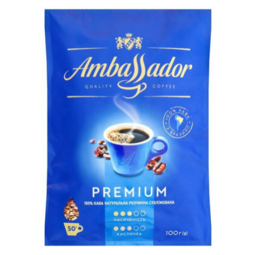 Кава розчинна сублімована Premium Ambassador 100 г