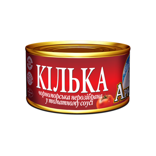 Кілька чорноморська нерозібрана у томатному соусі Арктика 230 г