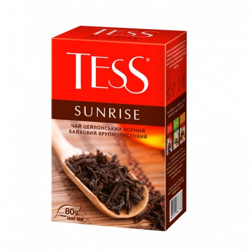 Чай цейлонский черный байховый крупнолистовой "Sunrise" TM "Tess"