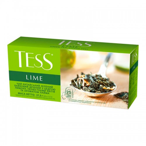 Чай зеленый пакетированный 25 шт Lime Tess