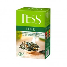 Чай китайский зеленый байховый листовой с цедрой лимона, лепестками цветов и ароматом лайма "Lime" TM "TESS"