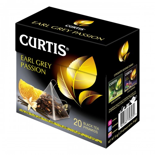 Чай Curtis "Earl Grey Passion" 20 пакетиків 34 г (20*1,7г)