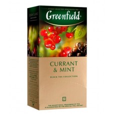 Чай индийский черный байховый мелкий с ароматом смородины в пакетиках для разовой заварки «Currant & Mint», 45 г ТМ «Greenfield»