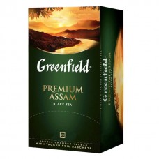 Чай індійський чорний байховий дрібний у пакетиках 25 шт Premium Assam Greenfield