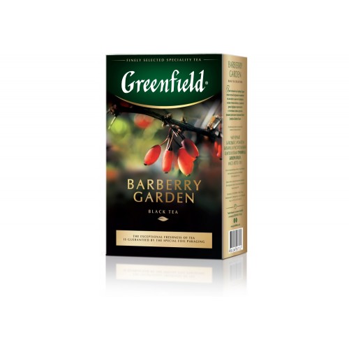 Чай цейлонский черный байховый листовой с ягодами барбариса «Barberry Garden», 100 г ТМ «Greenfield»