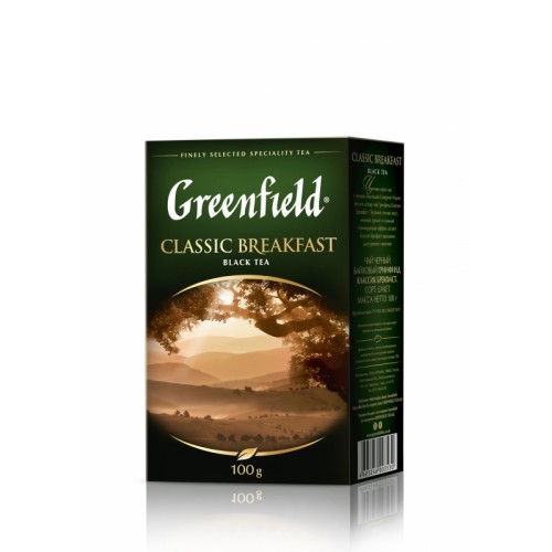 Чай індійський чорний байховий листовий «Classic Breakfast», 100 г ТМ «Greenfield»