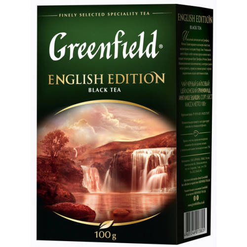 Чай цейлонський чорний байховий листовий «English Edition», 100 г ТМ «Greenfield»