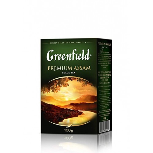 Чай індійський чорний байховий листовий «Premium Assam», 100 г ТМ «Greenfield»