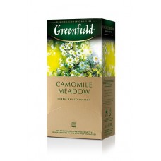 Чай трав'яний дрібний з ароматом лічі у пакетиках для разової заварки «Camomile Meadow», 37,5 г ТМ «Greenfield»