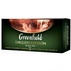 Чай цейлонський чорний байховий дрібний у пакетиках для разової заварки «English Edition», 50 г ТМ «Greenfield»