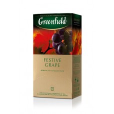 Чай трав'яний дрібний з ароматом винограду в пакетиках 25 шт Festive Grape Greenfield