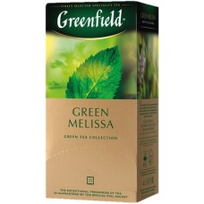 Чай китайський зелений байховий дрібний у пакетиках для разової заварки «Green Melissa», 37,5 г ТМ «Greenfield»