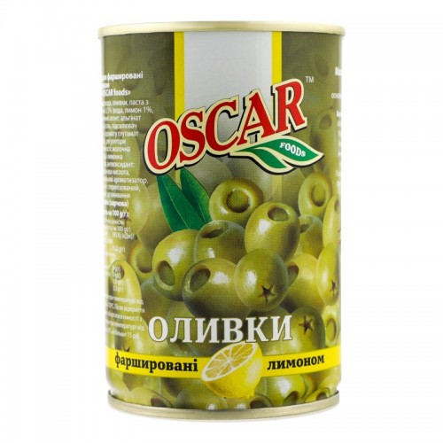 Оливки с лимоном ж/б Oscar 300 г