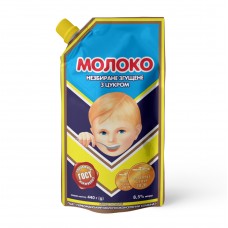 Молоко незбиране згущене з цукром 8,5% жиру ТМ Первомайський МКК  440 г