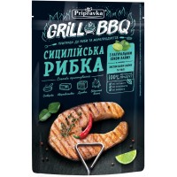 Приправа до риби та морепродуктів «Сицилійська рибка» з натуральним соком лайма, листям Кафір-лайма та чилі Приправка 30 г