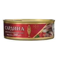 Сардина атлантическая в томатном соусе ж/б с ключом Рижское золото 240 г