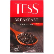 Чай цейлонський чорний байховий листовий «Breakfast», 90 г ТМ «Tess»