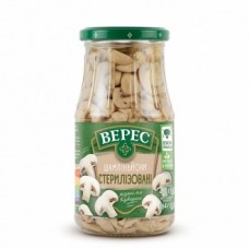 Шампiньйони стерилiзованi 440 г «Верес» с/б