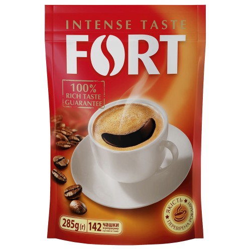Кофе натуральный растворимый в гранулах  ТМ Fort 285 г 