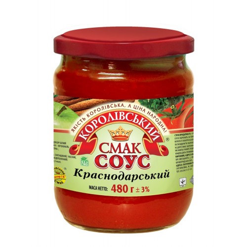 Соус томатний "Краснодарський" 480г с/б "Королівський смак"