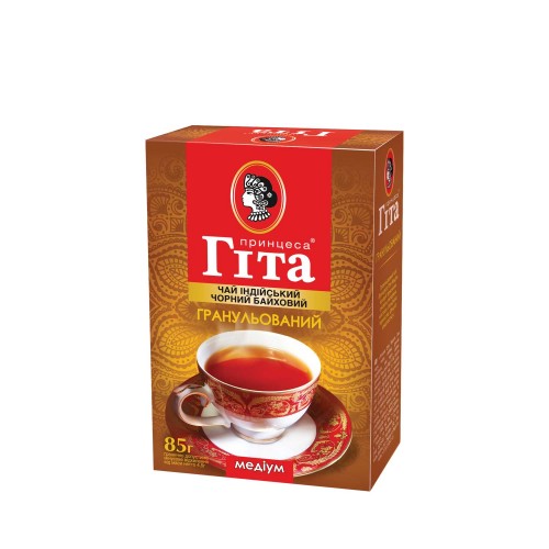 Чай індійський чорний байховий гранульований «Медіум» 85 г ТМ «Принцеса ГІТА»