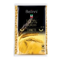 Макарони з твердих сортів пшениці Ріжки звичайні Pasta Cornetti rigati №150 Belinni 500 г