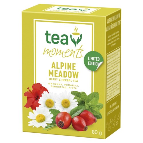 Чай Tea Moments Альпійський Луг Alpine Meadow 80 г ягідно-трав’яний з шипшиною, ромашкою