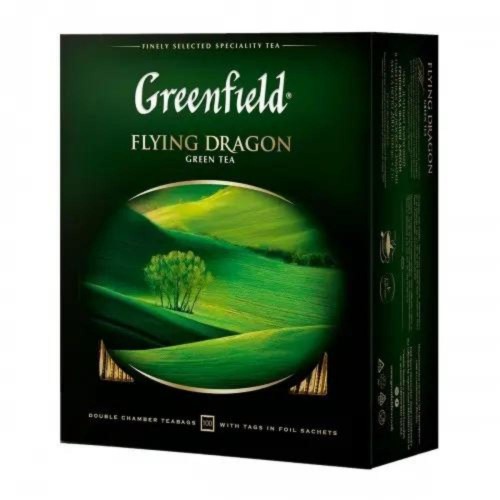 Чай зелений Flying Dragon Greenfield 100 пакетиків