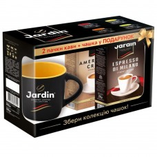 Кофе Jardin натуральный жареный молотый Espresso di Milano 250 г + Americano Crema 250 г + чашка 