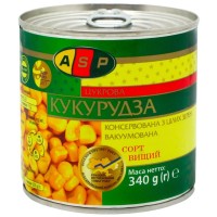 Кукурудза цукрова консервована ж/б ASP 340 г