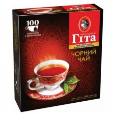 Чай индийский черный байховый мелкий в пакетиках 100 шт Принцесса Гита 180 г