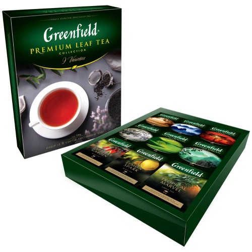 Набор листовой чая Premium Leaf Tea Collection 9 видов Greenfield 390 г