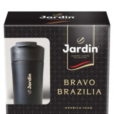 Кофе натуральный жареный молотый Bravo Brazilia Jardin 250 г + термочашка