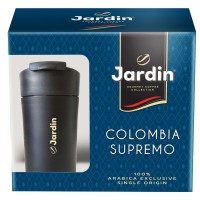 Кофе натуральный жареный молотый Colombia Supremo Jardin 250 г + термочашка