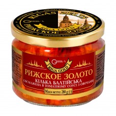 Килька балтийская обжаренная в томатном соусе с овощами с/б Riga Gold 280 г