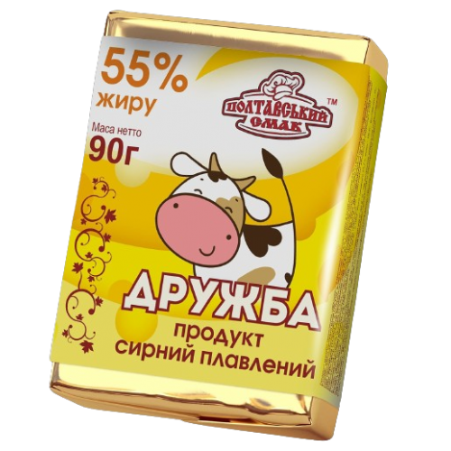 Продукт сырный плавленый Дружба 55% жира Полтавський смак