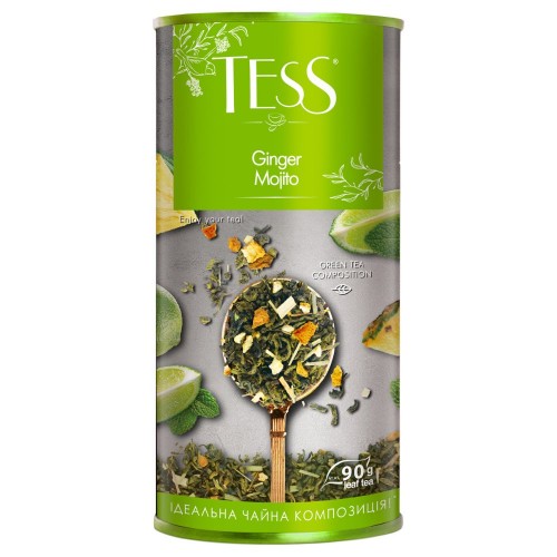 Чай зеленый Tess Ginger Mojito в тубусе 90 г