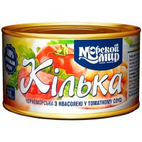 Килька черноморская с фасолью в томатном соусе №5 Морской мир 240 г