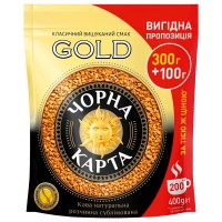 Кава розчинна Gold Чорна Карта 300 г + 100 г