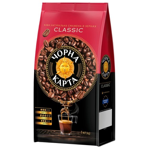 Кава в зернах Classic пакет Чорна Карта 1 кг