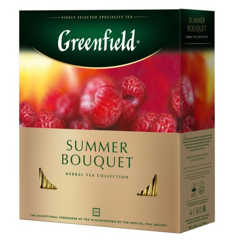 Чай фруктово-трав'яний пакетований Summer Bouquet 100 шт Greenfield