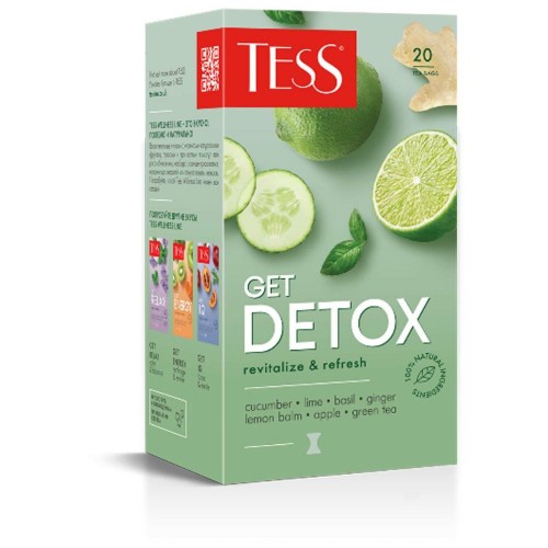 Чай зеленый Get Detox в пакетиках 20 шт Tess