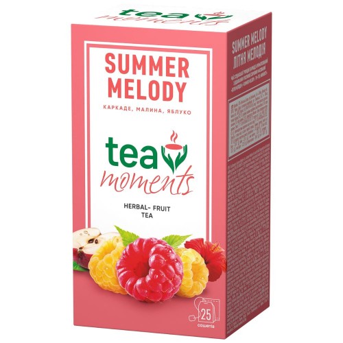 Чай фруктово-ягідний зі смаком малини Summer Melody 25 сашетів