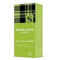 Чай зелений зі смаком лайма та м'яти 25 пакетиків Green Lime & Mint Sherlock Secrets 50 г
