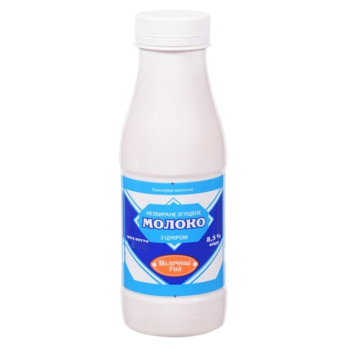 Молоко сгущенное с сахаром ПЭТ бутылка Молочний рай 900 г
