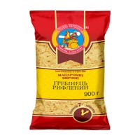Макарони Ріжка рифлена з Гребінцем Щедра Торбинка 900 г 