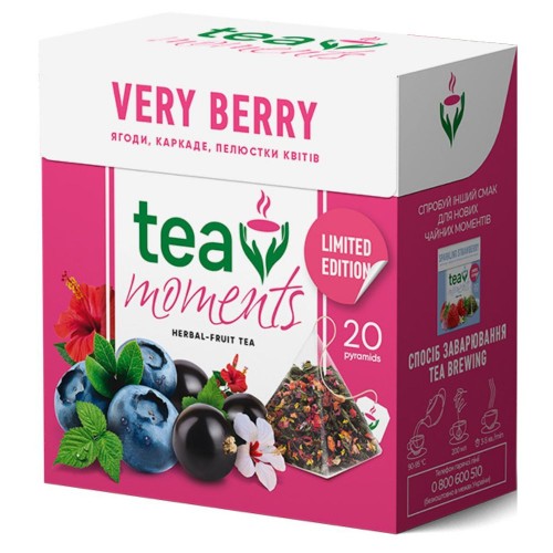Чай фруктово-травяной с ягодным вкусом Very Berry 20 пирамидок