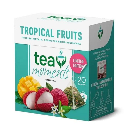 Чай зеленый со вкусом тропических фруктов Tropical Fruits 20 пирамидок